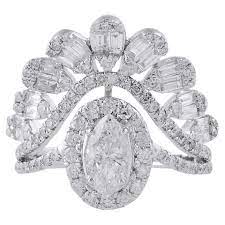 2 70 carat si h marquise diamond ring