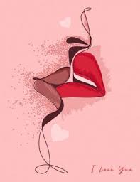 lip kissing minimalist vectors