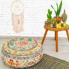 bohemian floor pillow cover round