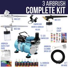 new 3 airbrush kit 6 primary colors air