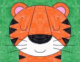 Learn how to draw a tiger. Draw A Tiger Face Art Projects For Kids