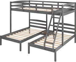 twin bunk bed wood triple bunk bed