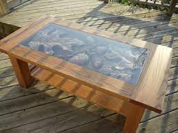 Glass Top Shadow Box Coffee Table