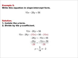 Linear Equations Standard Form Examples