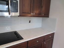 white glass tile backsplash kitchen