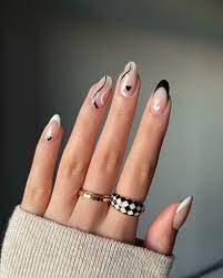 80 latest black and white nail designs