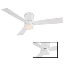 Modern Forms Axis 52 In Led Indoor Outdoor Matte White 3 Blade Smart Flush Mount Ceiling Fan With 3000k Light Kit And Wall Control