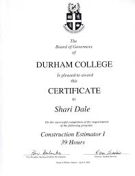 Durham College Constrcution Estimator 2002