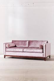 piper petite pink velvet sofa
