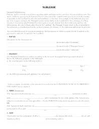 Commercial Sublease Agreement Template Chanceinc Co