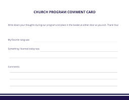 free church card templates exles
