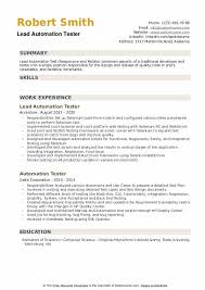 Maybe you would like to learn more about one of these? Automation Tester Resume Samples Qwikresume