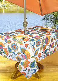 umbrella zippered rectangle tablecloth