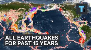 Blue, < 1 day, yellow, < 1 week). Animated Map All Earthquakes Of The Past 15 Years Youtube