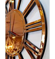 Large Roman Numeral Round Mirror Wall