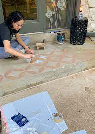 Stencil A Concrete Porch Or Patio