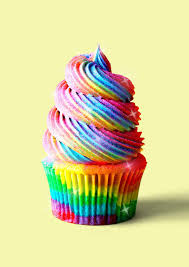 Dancing Queen Rainbow Cupcakes - www.thescranline.com