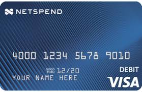 blue netspend visa prepaid card