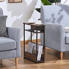 3 Tier Slim End Table Modern Sofa Table