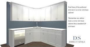 Begin with a corner hanging cabinet or the one on the far left if you don't have a corner unit. Biggest Sink For A Corner Sink Base Cabinet Corner Kitchen Sink Directsinks