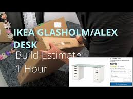 building ikea desk glasholm alex