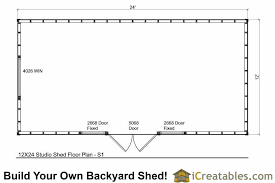 12x24 modern shed plans office shed plans