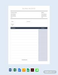 17 Blank Invoice Templates Ai Psd Word Examples