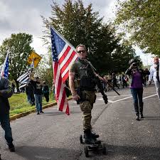 Meanwhile we're home cleaning our guns and drinking. Proud Boys Celebrate Trump S Stand By Remark About Them At The Debate The New York Times
