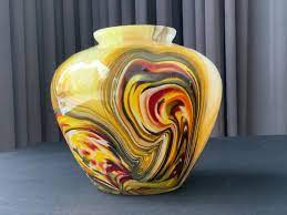 Multi Color Glass Vase Vintage Color
