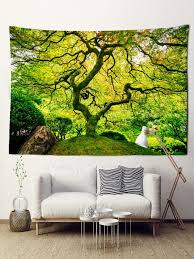 Tree Pattern Tapestry Modern Chemical