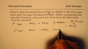 compare percent increase in salary