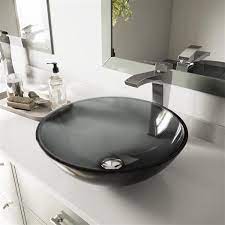 vigo glass vessel bathroom sink lowe