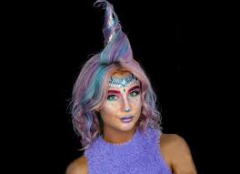 halloween unicorn hair makeup