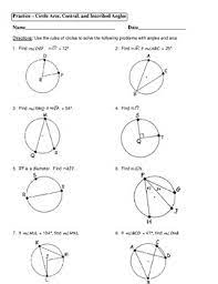 Our behavior in answering problems affects our daily performance plus the field of work. Geometry Unit 10 Circle Arcs Central Inscribed Angles Worksheet