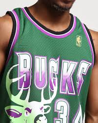 There is some administrative red (green? Mitchell Ness Milwaukee Bucks Ray Allen 34 Swingman Jersey Green Purple Culture Kings Us