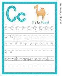 trace letter c uppercase and lowercase