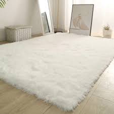 modern white fluffy fluffy carpet for