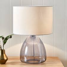 Temple Webster 42cm Oslo Glass Table Lamp