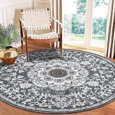 lokhom boho round area rug non slip