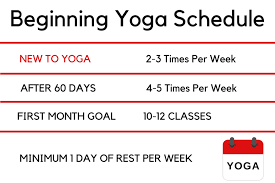 recommended beginning yoga schedule
