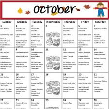 Low Carb October Monthly Meal Plan With Grocery List