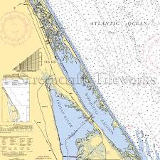 Florida Mosquito Lagoon Nautical Chart Decor