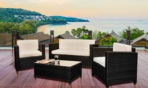 Off Tuscany Four Seater Rattan Effect