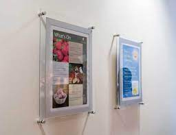 transpa acrylic poster holder wall