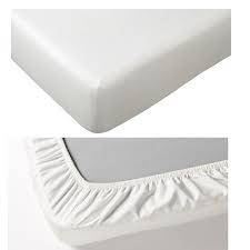 pure cotton white fitted bed sheet