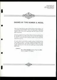 Briggs And Stratton Service Repair Manuals Small Engine