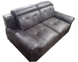 black 2 seater leather sofa at rs 18000