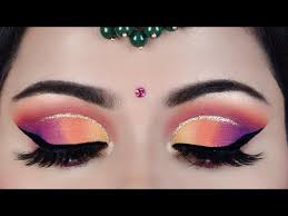 indian bridal colorful eye makeup for