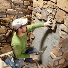 Apply the stones to the fireplace first moisten the area you wish to apply stone to (don't moisten too much as the water may evaporate). Modern Stone Installation Tips Diy