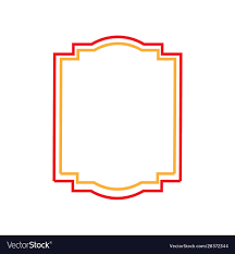 gold and red border simple clip art